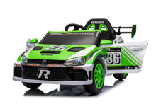 Load image into Gallery viewer, 12V4A 20W*2 one button start, forward and backward, high and low speed, music, front light, power display, two doors can open, 2.4G R/C, seat belt four wheel absorber KIDS RIDE ON CAR