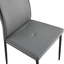 Load image into Gallery viewer, Dining chairs set of 4, Grey modern kitchen chair with metal leg
