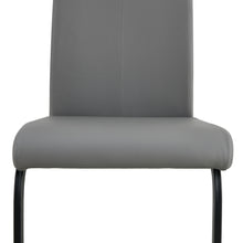 Load image into Gallery viewer, Dining chairs set of 2, Grey PU Chair modern kitchen chair with metal leg