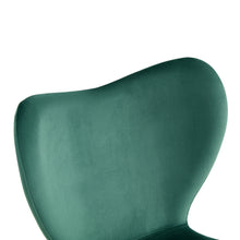 Load image into Gallery viewer, Dining chairs set of 2, Dark Green velvet Chair modern kitchen chair with metal leg