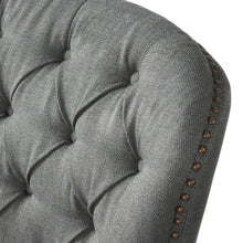 Load image into Gallery viewer, Contemporary Grey Fabric Club Chair and Ottoman Set, Stylish Upholstered Armchair with Matching Ottoman, Ideal for Modern Living Room Comfort and Style