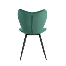 Load image into Gallery viewer, Dining chairs set of 2, Dark Green velvet Chair modern kitchen chair with metal leg