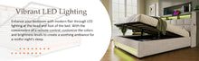 Load image into Gallery viewer, Full size Upholstered Platform bed with a Hydraulic Storage System, LED and USB Charging, Natural (without mattress)