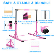 Load image into Gallery viewer, Gymnastic Bar Set Gymnastics Horizontal Bar Gymnastics Kip Bar for Kids Home Use Pink