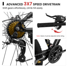 Load image into Gallery viewer, A26251 26 Inch Mountain Bike,21 Speed with High-Carbon Steel Frame Bike for Adults,Dual Disc Brake Mountain Bicycle for Men Womens Adult Bicycle
