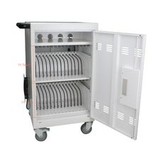 Load image into Gallery viewer, Mobile Charging Cart and Cabinet for Tablets Laptops 30-Device With Combination Lock(White)