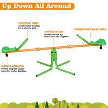 Load image into Gallery viewer, 360 Degree Rotation Outdoor Kids Spinning Seesaw Sit and Spin Teeter Totter Outdoor Playground Equipment Swivel Teeter Totter for Backyard