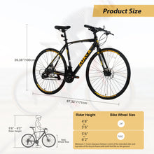 Load image into Gallery viewer, 24 Speed Hybrid bike Disc Brake 700C Road Bike For men women's City Bicycle