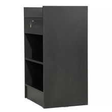 Load image into Gallery viewer, Black cash register stand Cash package Cash Register Portable counter podium stand with drawer Church, MDF sheet, lock drawer, suitable for nail salon, retail, conference reception, shopping mall