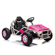 Load image into Gallery viewer, Pink, 24V Ultimate Go-Kart, Ride On Toy for Big Kids Ages 6+, 2x200W Powerful Motor, 6MPH Outdoor/Off road/Dirt Road Electric Car, Wide Seat, Metal Frame, Strong Shock Absorbers, High/Low Speed, Gift