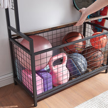 Load image into Gallery viewer, Garage Sports Equipment Organizer System Ball Gear Basketball Racks for Balls, Ball Holder with Baskets, Indoor/Outdoor Kids Toys Storage Organizer