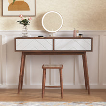 Load image into Gallery viewer, Entryway Table with 2 Carved Panel Drawers, Console Table with Storage Space and Wood Legs,Sofa Table Behind Couch for Hallway, Living Room, Natural Color