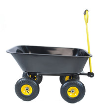 Load image into Gallery viewer, Folding car Poly Garden dump truck with steel frame, 10 inches. Pneumatic tire, black