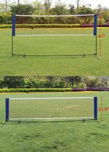 Load image into Gallery viewer, Portable Large Volleyball Badminton Tennis Net with Carrying Bag Stand/Frame 10FT