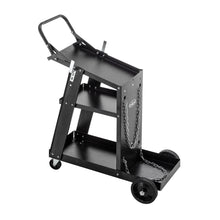 Load image into Gallery viewer, Welding Cart, 3-Tier Welder Cart Heavy Duty with 400Lbs Static Weight Capacity, 360° Swivel Wheels, Tank Storage Safety Chains, Rolling MIG Welder Cart for TIG, ARC, MMA Welding Machine