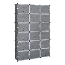 Load image into Gallery viewer, 12-Tier Portable 72 Pair Shoe Rack Organizer 36 Grids Tower Shelf Storage Cabinet Stand Expandable for Heels, Boots, Slippers, Black