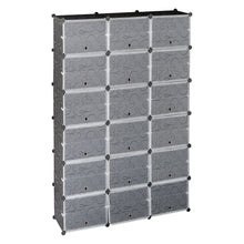 Load image into Gallery viewer, 12-Tier Portable 72 Pair Shoe Rack Organizer 36 Grids Tower Shelf Storage Cabinet Stand Expandable for Heels, Boots, Slippers, Black