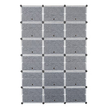 Load image into Gallery viewer, 12-Tier Portable 72 Pair Shoe Rack Organizer 36 Grids Tower Shelf Storage Cabinet Stand Expandable for Heels, Boots, Slippers, Black