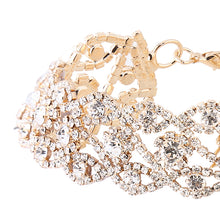 Load image into Gallery viewer, Luxury Diamond Crystal Rhinestone Pendant Choker Collar Gold Silver Chain Necklace Women Wedding Jewelry