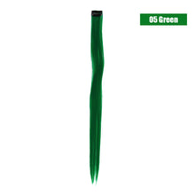 Load image into Gallery viewer, Women 22" Clip On In Colorful Straight Synthetic Hair Toupee Highlight Hair Extension Hair Pieces