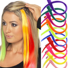 Load image into Gallery viewer, Women 22" Clip On In Colorful Straight Synthetic Hair Toupee Highlight Hair Extension Hair Pieces