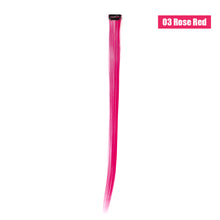 Load image into Gallery viewer, Women 22" Clip On In Colorful Straight Synthetic Hair Toupee Highlight Hair Extension Hair Pieces