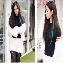 Load image into Gallery viewer, Women 22" Clip On In Colorful Straight Synthetic Hair Toupee Highlight Hair Extension Hair Pieces