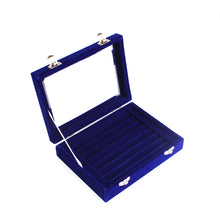 Load image into Gallery viewer, New Velvet Glass Jewelry Box Ring Earring Display Organizer Holder Storage Show Case