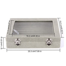 Load image into Gallery viewer, New Velvet Glass Jewelry Box Ring Earring Display Organizer Holder Storage Show Case