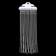 Load image into Gallery viewer, 12 Pcs/Set 18 Inch 925 Silver Plated 1.2mm DIY Snake Chain Charms Link Necklace for Jewelry Making