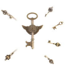 Load image into Gallery viewer, 69Pcs Antique Vintage Bronze Skeleton Key Charms Set DIY Necklace Pendant Jewelry Handmade Making