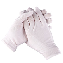 Load image into Gallery viewer, 1 Pair White Cotton Soft Gloves Coin Jewelry Silver Inspection Work Gloves 8.5"