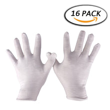 Load image into Gallery viewer, 1 Pair White Cotton Soft Gloves Coin Jewelry Silver Inspection Work Gloves 8.5"