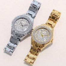 Load image into Gallery viewer, Women Fashion Casual Rhinestone Stainless Steel Dial Analog Quartz Wrist Watch