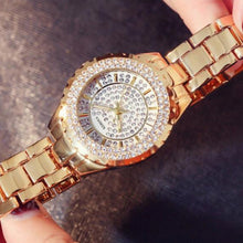 Load image into Gallery viewer, Women Fashion Casual Rhinestone Stainless Steel Dial Analog Quartz Wrist Watch