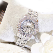 Load image into Gallery viewer, Luxury Women Shiny Rhinestone Stainless Steel Dial Analog Quartz Wrist Watch Fashion Gift