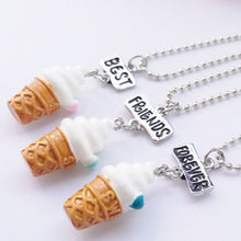 Load image into Gallery viewer, 3Pcs/Set Ice-cream Pendant Best Friend Necklace Friendship Mini kawaii Jewelry BFF Gift