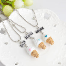 Load image into Gallery viewer, 3Pcs/Set Ice-cream Pendant Best Friend Necklace Friendship Mini kawaii Jewelry BFF Gift
