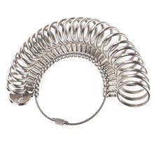 Load image into Gallery viewer, Silver Ring Sizer Stick Gauge Tool Set Metal US Size Standard Mandrel Finger Sizing Measuring Jewelry