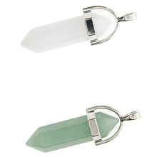 Load image into Gallery viewer, 30 Pcs Bullet Shape Healing Pointed Chakra Gemstone Pendants Quartz Crystal Stone Charm for Necklace Making