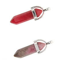 Load image into Gallery viewer, 30 Pcs Bullet Shape Healing Pointed Chakra Gemstone Pendants Quartz Crystal Stone Charm for Necklace Making