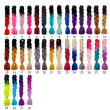 Load image into Gallery viewer, 60CM Kanekalon Ombre Synthetic Jumbo Braiding Hair Extension Afro Twist Braids