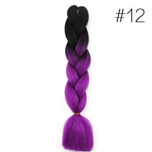 Load image into Gallery viewer, 60CM Kanekalon Ombre Synthetic Jumbo Braiding Hair Extension Afro Twist Braids
