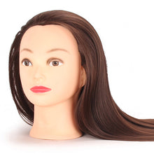 Load image into Gallery viewer, Beauty Salon Hairdressing Practice Head Mannequin Training 60cm Long Brown Gold Hair Tool