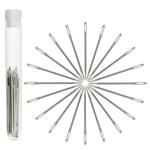 Load image into Gallery viewer, Large-eye Stitching Needles Hand Sewing Needles for Leather Projects with Clear Bottle, 20 Pack 5.2 cm