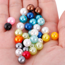 Load image into Gallery viewer, 100 Pcs 6mm DIY Acrylic Round Simulated Pearl Spacer Loose Beads for Necklace Bracelet Earrings Jewelry Making