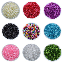 Load image into Gallery viewer, 100 Pcs 6mm DIY Acrylic Round Simulated Pearl Spacer Loose Beads for Necklace Bracelet Earrings Jewelry Making