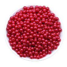 Load image into Gallery viewer, 100 Pcs 6mm DIY Acrylic Round Simulated Pearl Spacer Loose Beads for Necklace Bracelet Earrings Jewelry Making