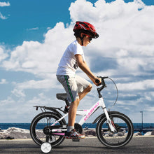 Load image into Gallery viewer, A16115 Kids Bike 16 inch for Boys & Girls with Training Wheels, Freestyle Kids' Bicycle with fender and carrier.