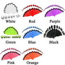 Load image into Gallery viewer, Ear Gauges Stretching Tunnels & Tapers Starter Set - 36pc Gauges Kit 14G-00G